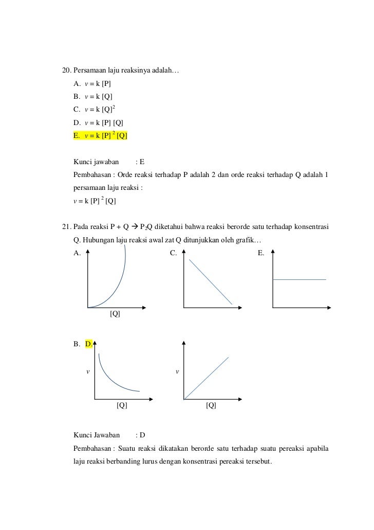 Soal Dan Pembahasan Laju Reaksi Pdf